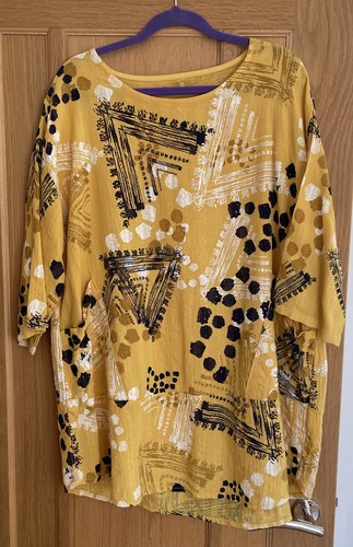 Lagenlook yellow patterned - lagenlook,