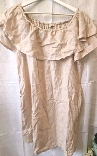 Linen bardot stone beige - stone,