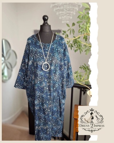 Lagenlook dress plus size - dress, xl