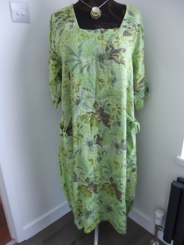 Bnwt linen lagenlook tab - linen, 3/4