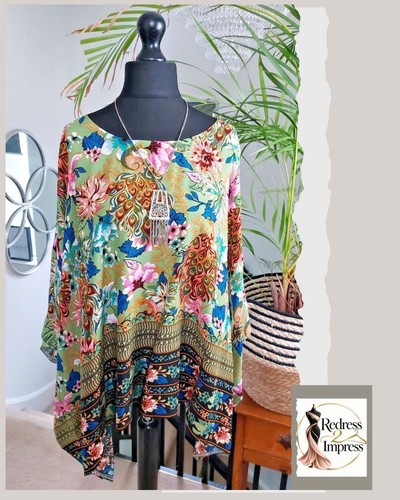 Womens baggy floral top tunic - womens,