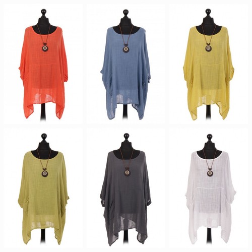 Womens cotton top plus - cotton,