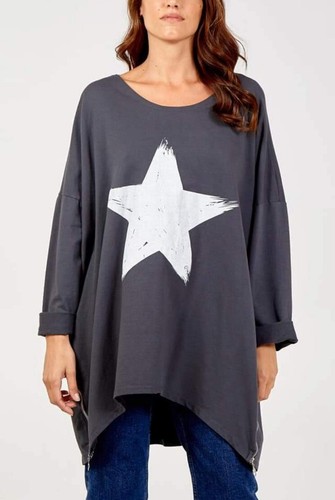Ladies grey lagenlook plus - ladies,