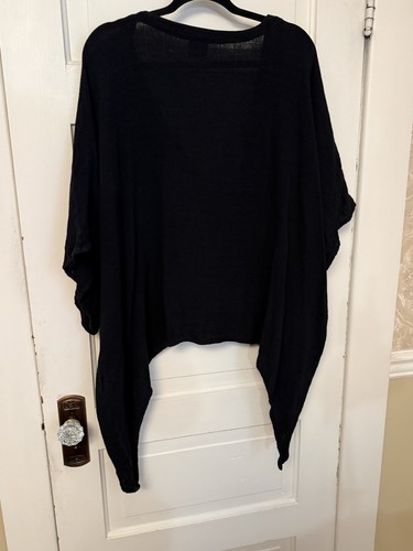Gauze black boxy - my,