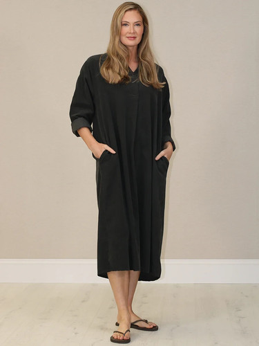 Made italy corduroy dress - corduroy,